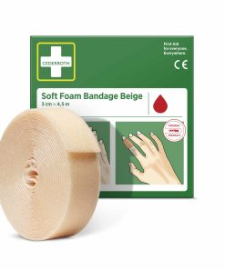 Cederroth Soft laastari 3 cm x 4,5 m beige tai sininen