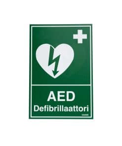 Defibrillaattorikyltti, 2-puoleinen A4