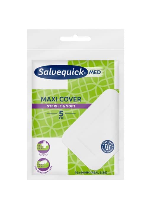 Salvequick Maxi Cover -laastari haavatyynyllä 5 kpl
