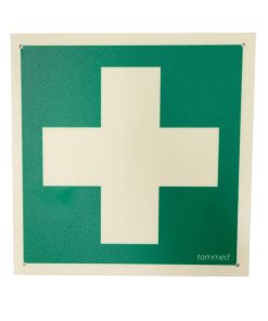 Opastekyltti risti 20 x 20 cm, jälkivalaiseva