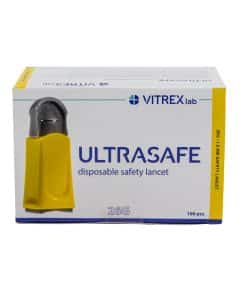 Turvalansetti Vitrex Ultrasafe 26G x 1,8mm kelt. 100kpl